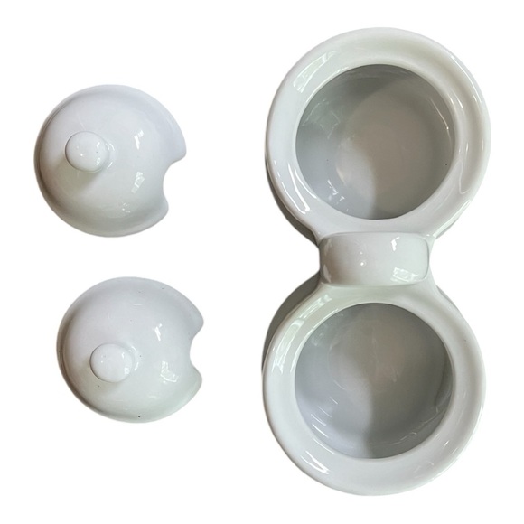 Houston Harvest Dining White Condiment Sweving Set - Picture 3 of 4